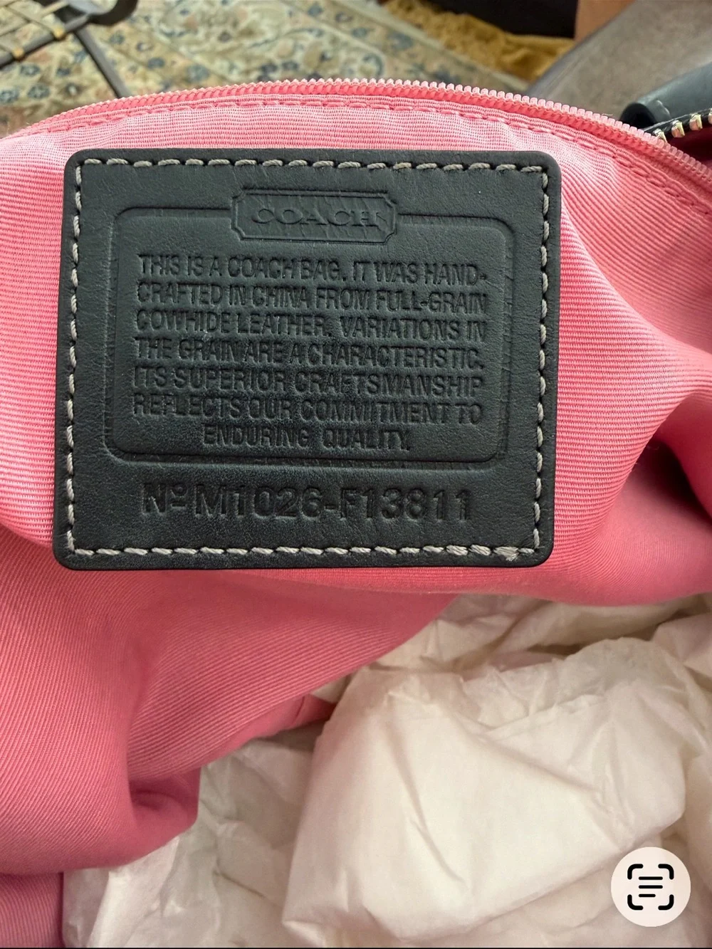Women’s Vintage Coach Hampton Satchel with Gold Buckle Accents